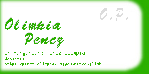 olimpia pencz business card